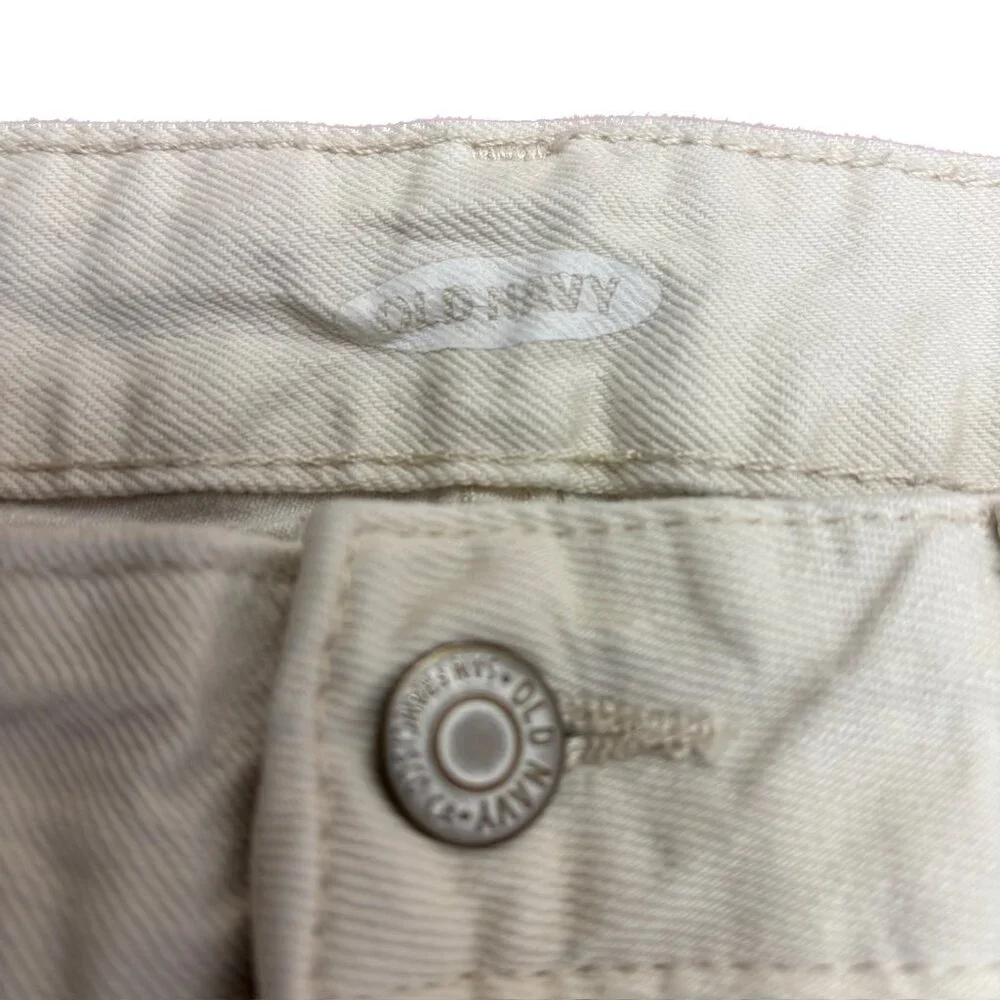 Old Navy Cropped Slouch Carpenter‎ Women's size 4 Cream Denim jeans